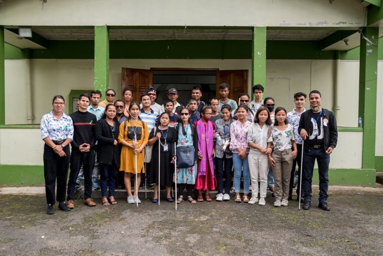 Celebration 0f world white cane safety day on 15th October 2021 at All Saint Hall Malki Ground ,Shillong