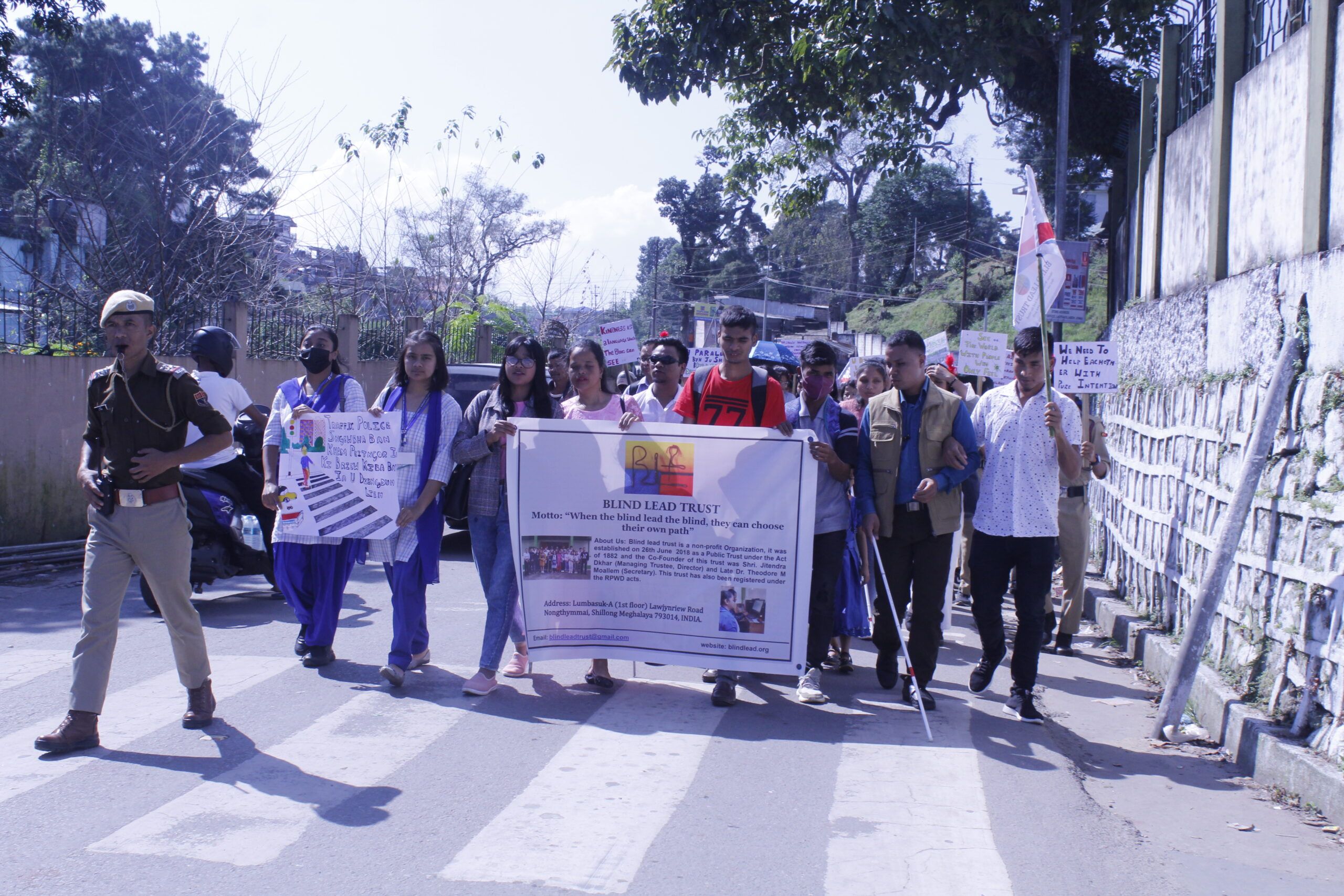 Blind Lead Trust had celebrated the World White Cane Safety Day At Jowai West Jaintia Hills District, Meghalaya